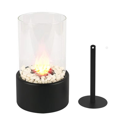 Portable Glass Decorative Alcohol Fireplace Table Lamp