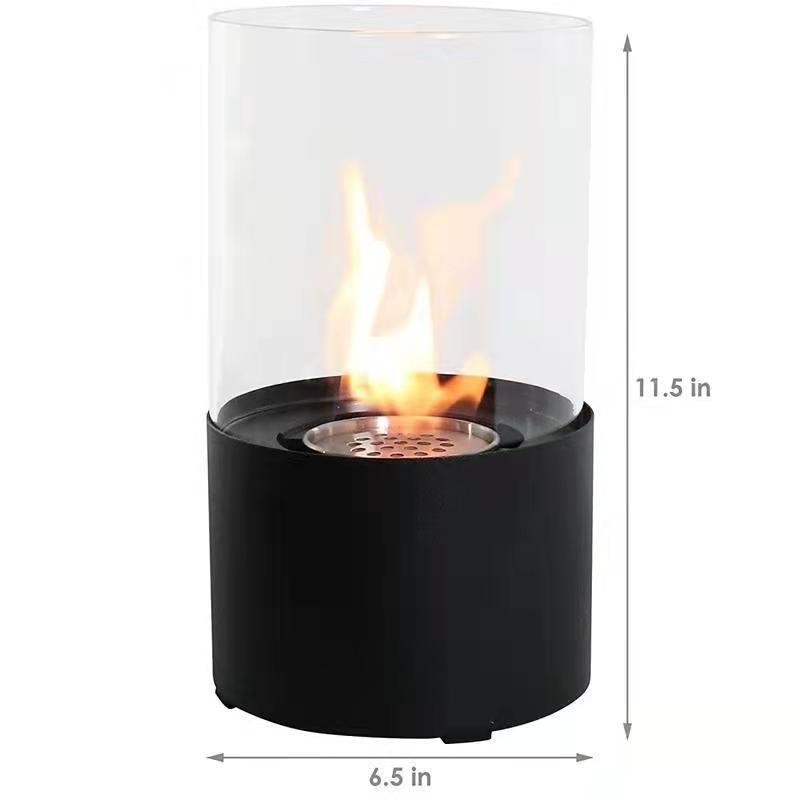 Tabletop Fire Pit Concrete, Indoor & Outdoor Fire Bowl ,Mini Fireplace Chiminea for Meditation & Portable Isopropyl Rubbing Alcohol Fire Feature